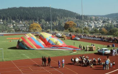 Fluchtballon-Fest zur Wiedervereinigung am 3. Oktober 1990