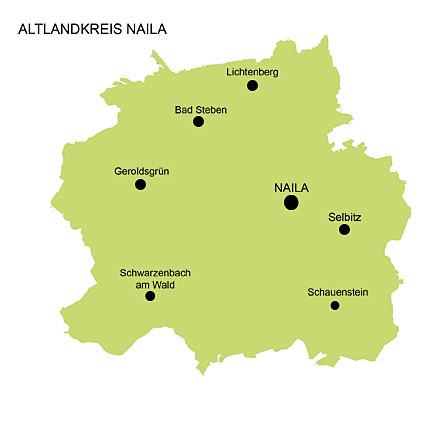 Karte des Altlandkreises Naila