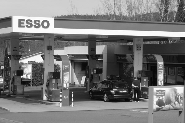 Tankstelle im Stadtbereich von Naila