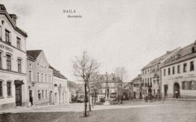 Naila - Marktplatz von der Kirche aus gesehen